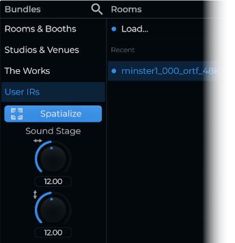 User IR import controls